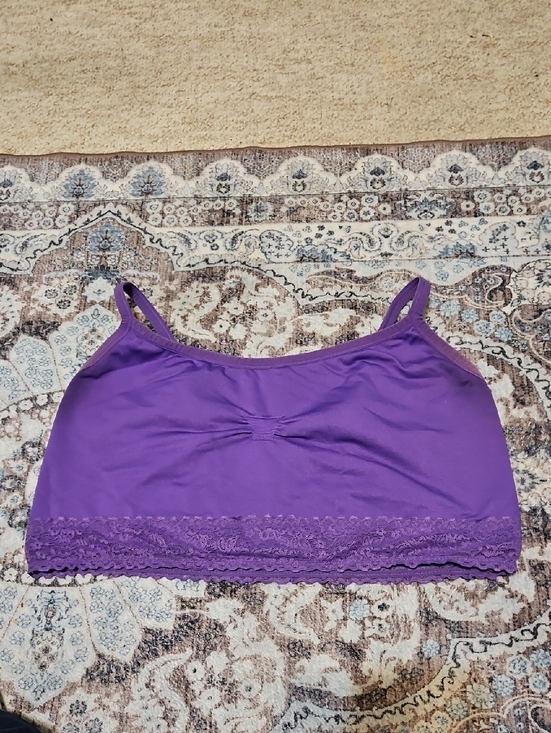 Torrid Curve Other - Purple Lace-Trim Stretch Bralette with Adjustable Straps